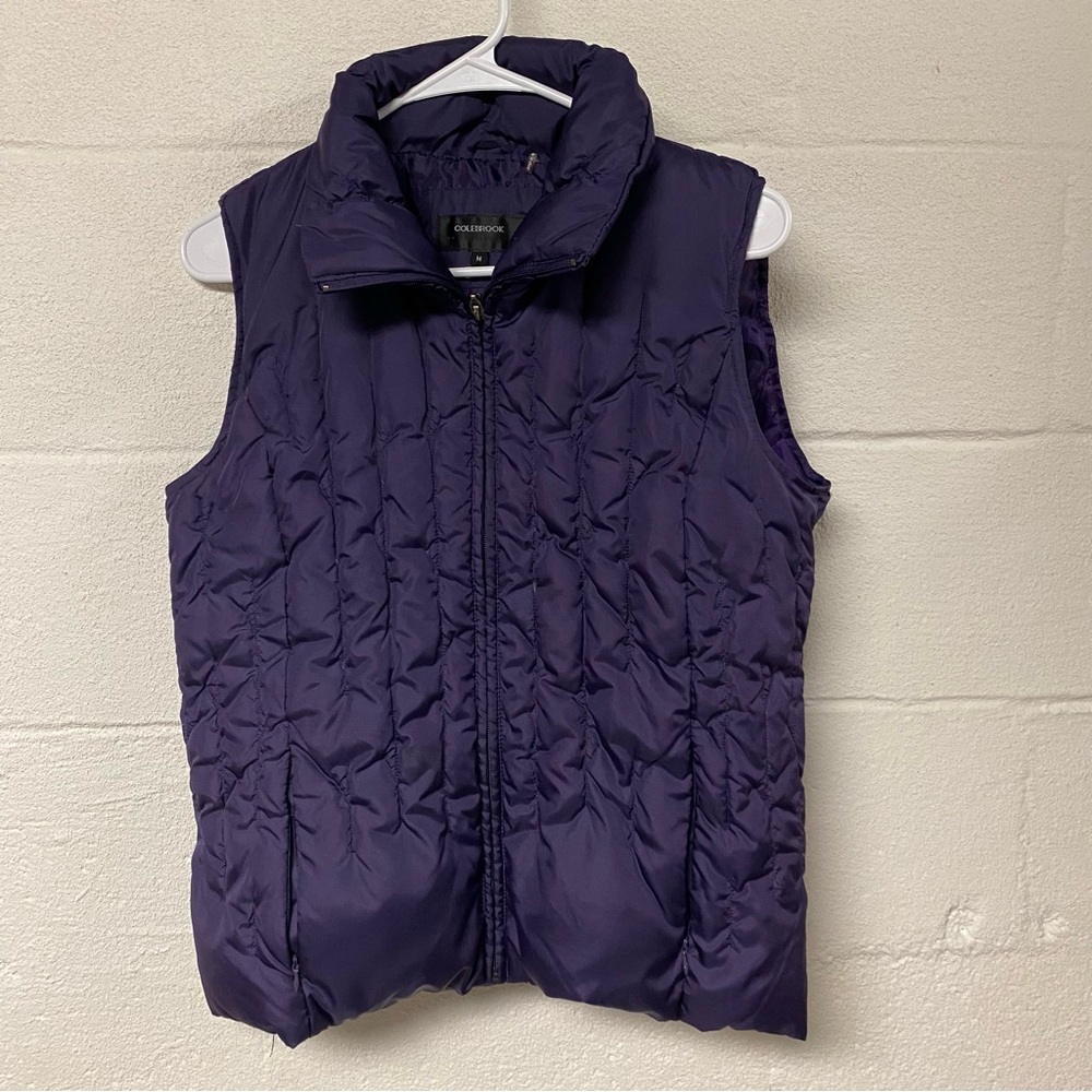 Colebrook Women's Purple Puffer Vest Size Medium
